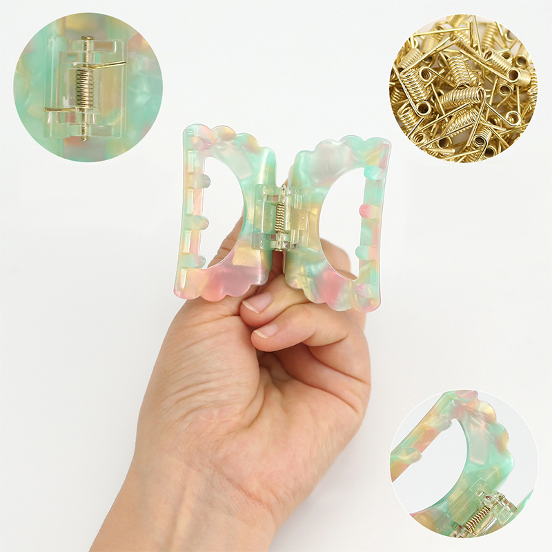 Clip para garra de cabello con acetato en forma de nube Semicircle