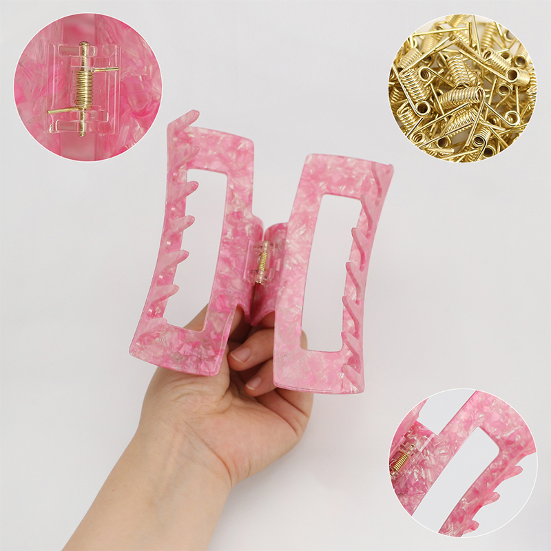 Clip para garra de cabello de acetato rectangular de arco