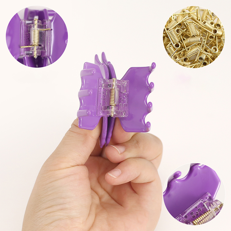 Clip simétrico para garras de cabello con acetato de alas de mariposa