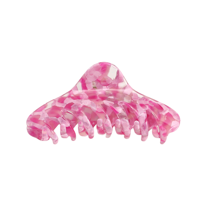 Pinza para el cabello con acetato de dientes helicoidales escalonados