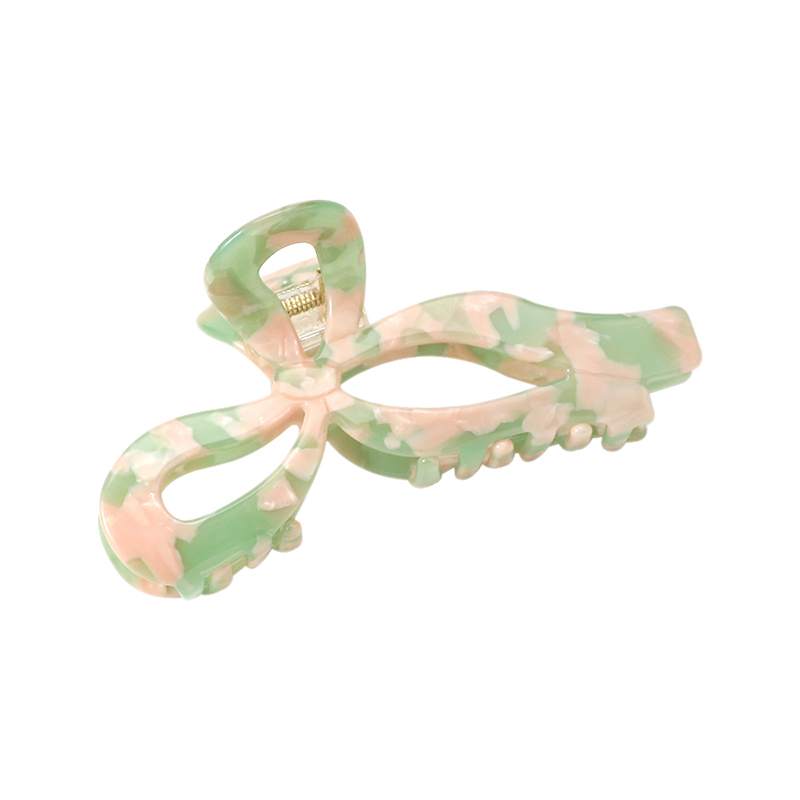 Clip decorativo vertical para garra de cabello con acetato de lazo