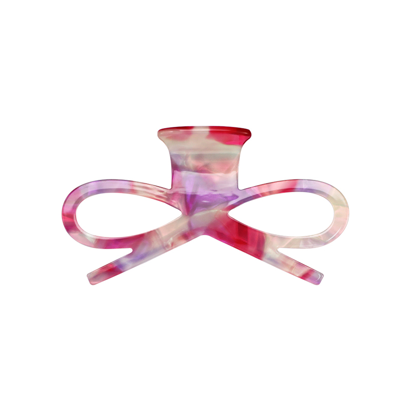 Clip para garra de cabello de acetato con forma de roseta