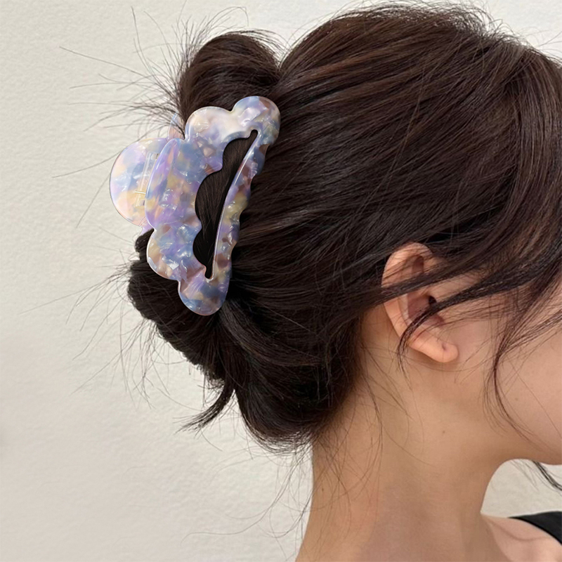 Clip para garra de cabello de acetato en forma de nube multicapa