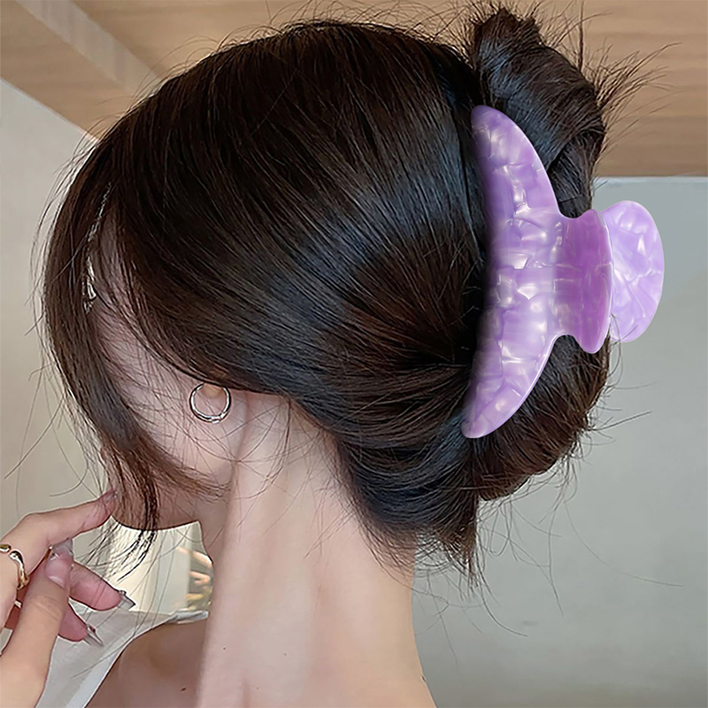 Clip para garra de cabello con acetato de abanico multicolor