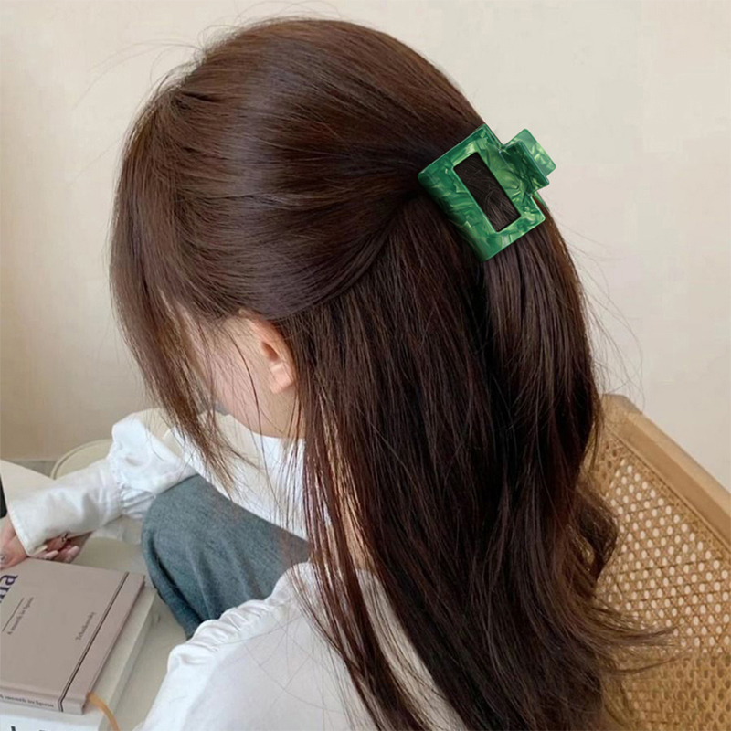 Clip cuadrado para garras de acetato para el cabello con abertura