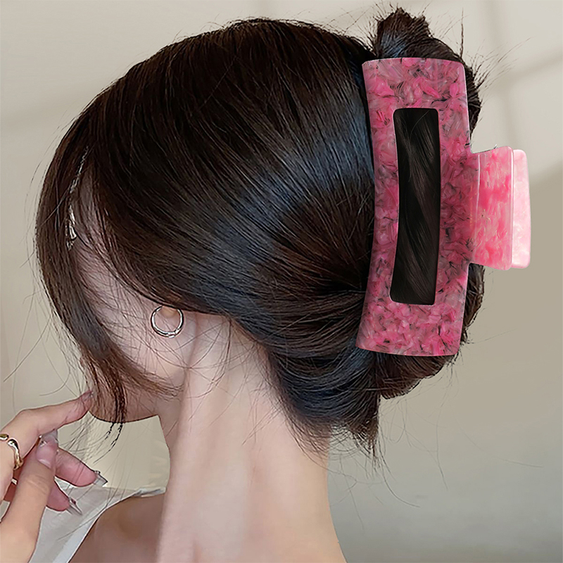 Clip para garra de cabello de acetato rectangular de arco