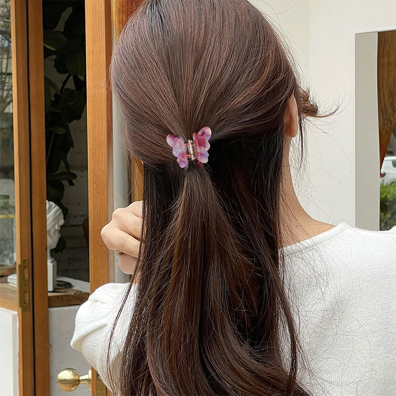 Clip para garras de cabello de acetato con apariencia de mariposa