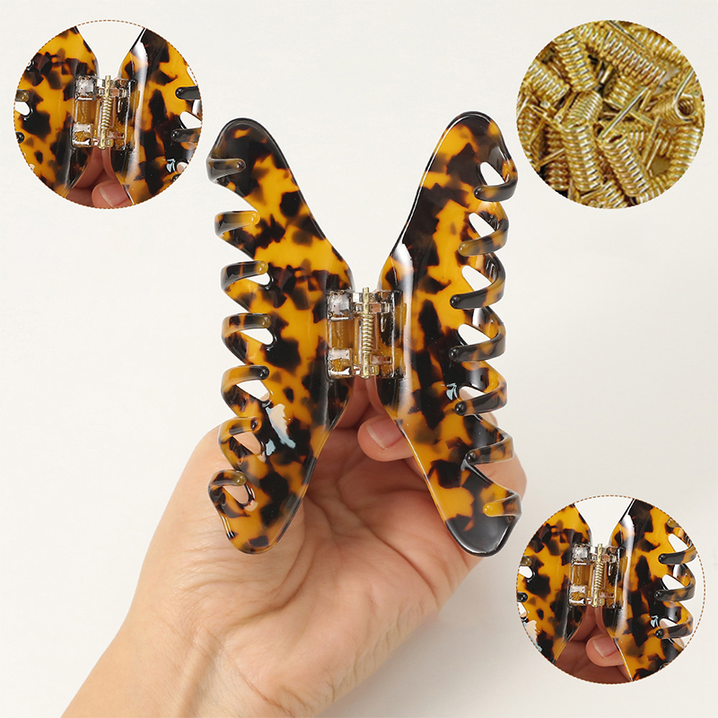 Clip para garra de cabello de acetato con forma de diente helicoidal