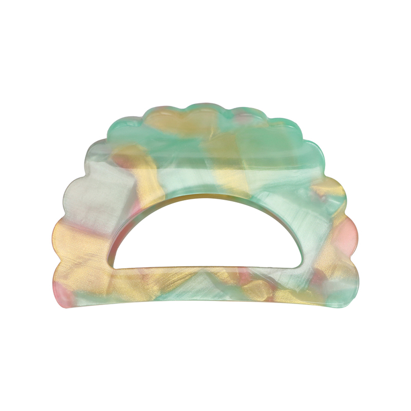 Clip para garra de cabello con acetato en forma de nube Semicircle