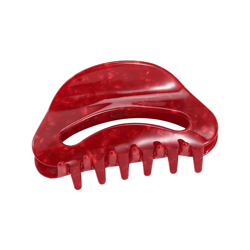 Clip para garra de cabello con acetato y muesca en forma de arco