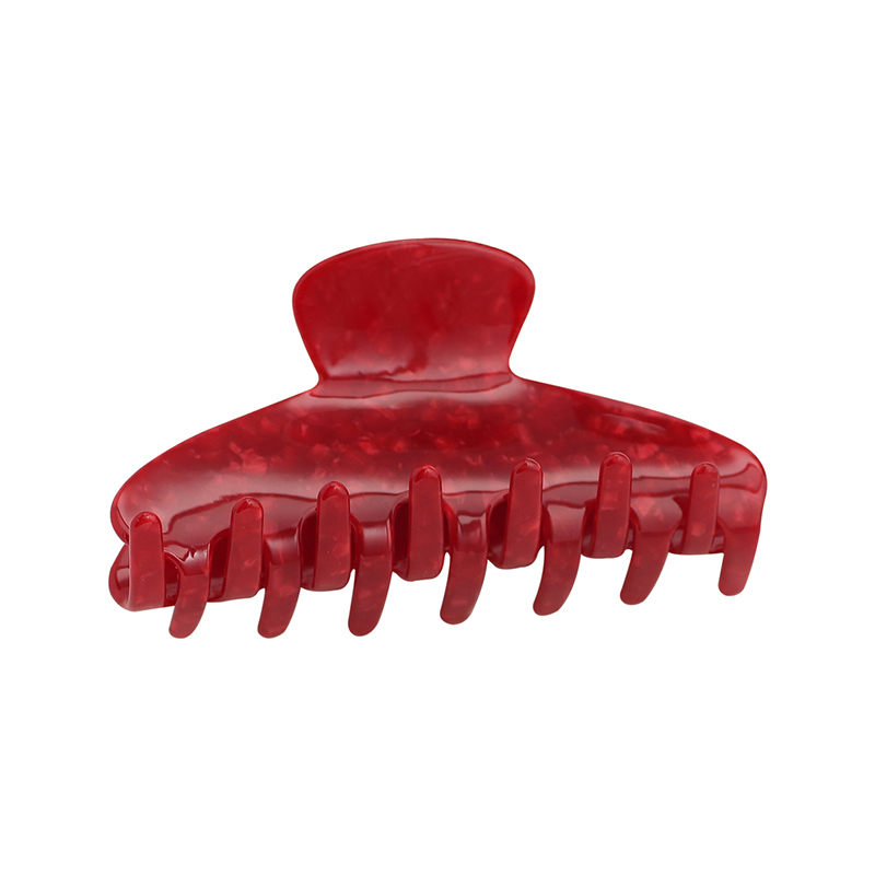 Clip para garra de cabello con acetato de dientes largos en forma de abanico