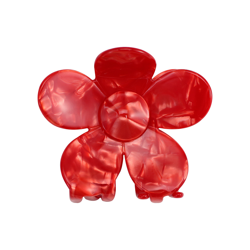 Clip para garra de cabello de acetato con forma de flor