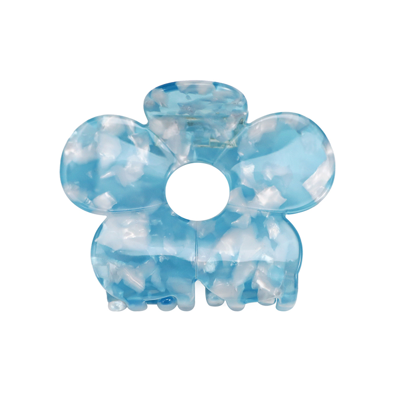 Clip para garra de cabello de acetato con forma de flor de círculo hueco