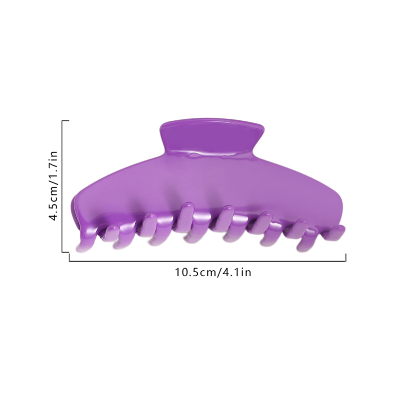 Clip para garra de cabello de acetato simple, transparente y suave
