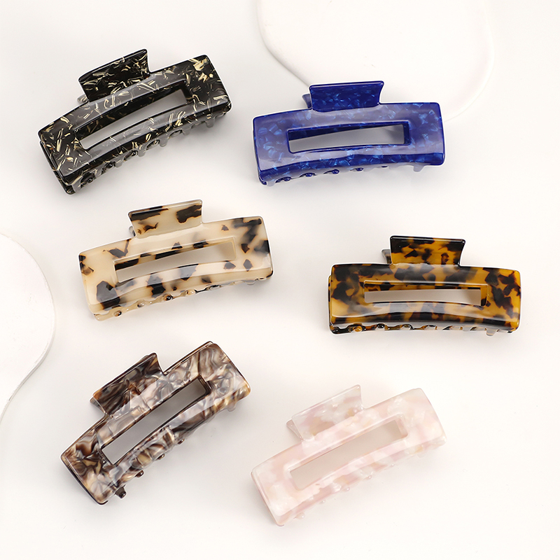 Clip para garra de cabello de acetato rectangular largo