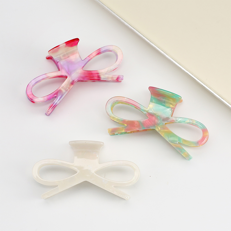 Clip para garra de cabello de acetato con forma de roseta