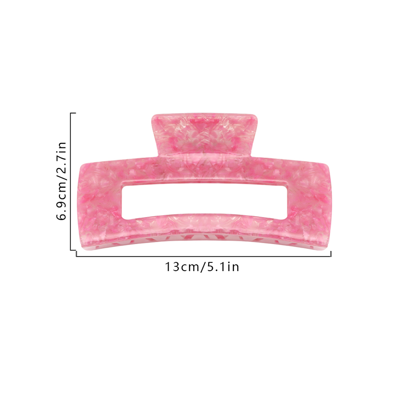 Clip para garra de cabello de acetato rectangular de arco