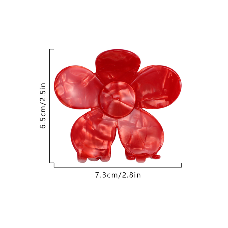 Clip para garra de cabello de acetato con forma de flor