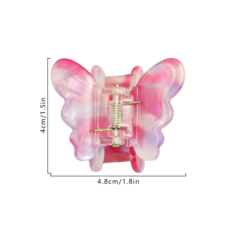 Clip para garras de cabello de acetato con apariencia de mariposa