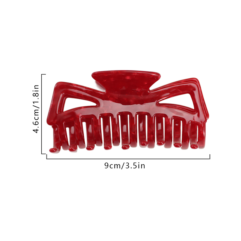 Clip para garras de cabello con acetato de dientes largos escalonados
