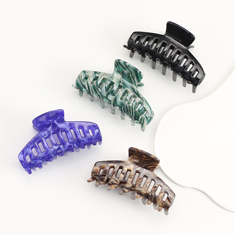 Rejilla de dientes largos Acetato Pinza para el cabello