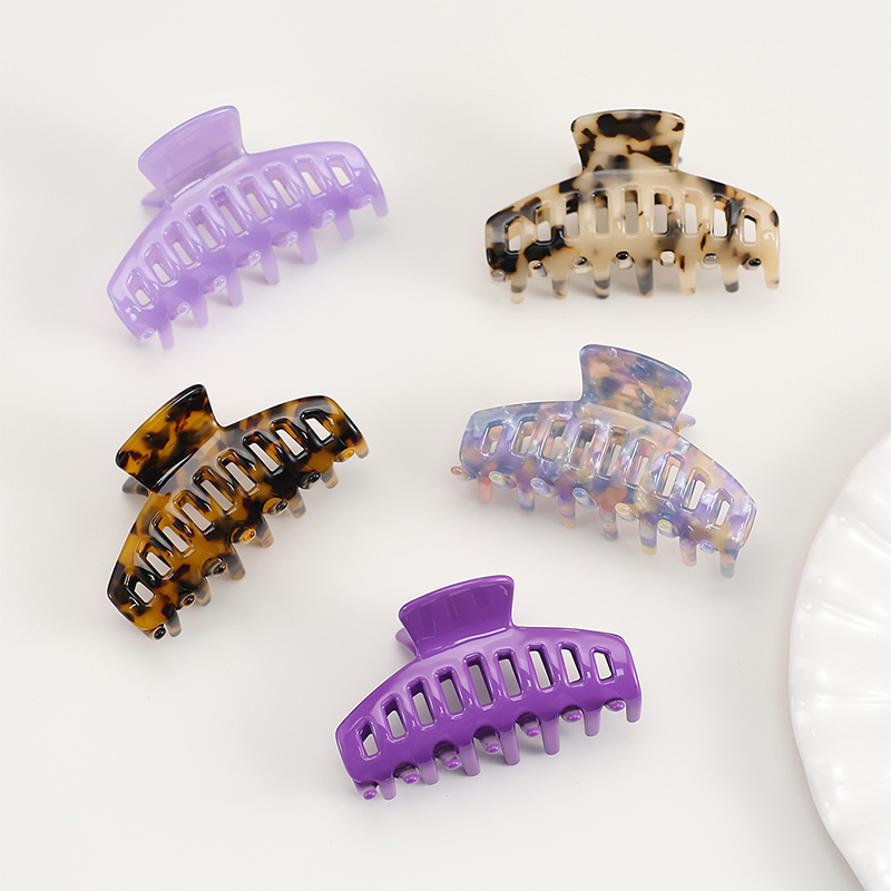 Rejilla de dientes largos Acetato Pinza para el cabello