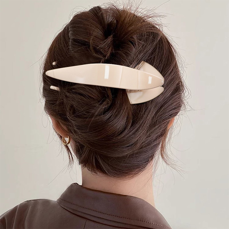 Clip de cola de milano con clip de plástico para garra de cabello inyectada