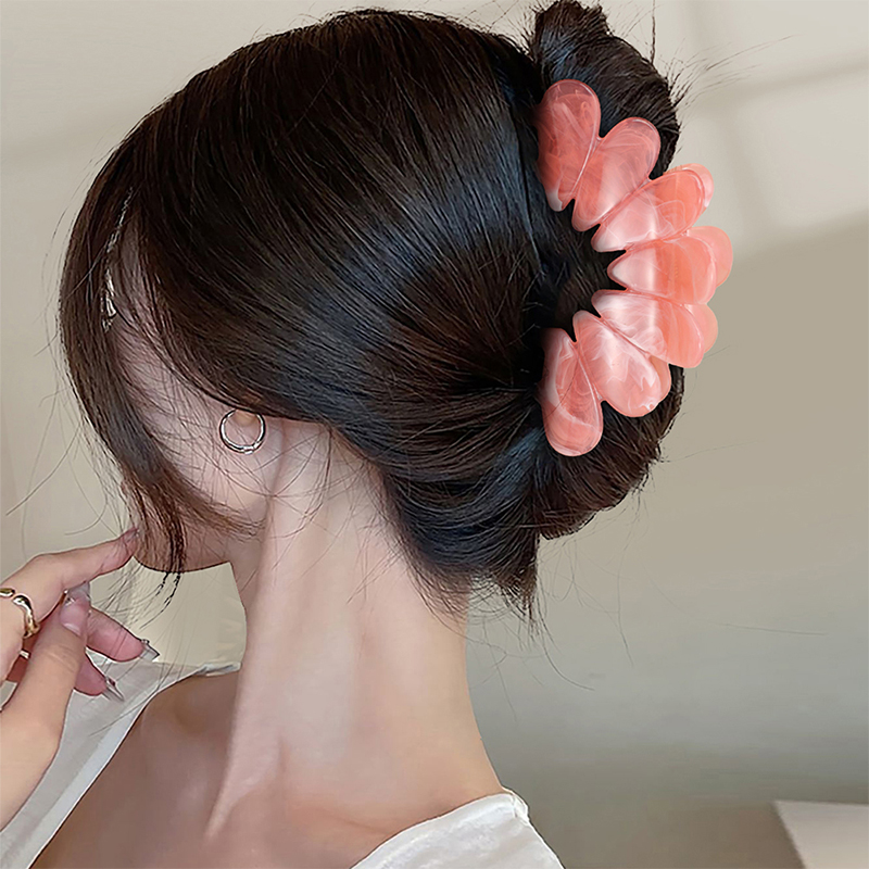 Clip para garra de cabello de plástico con inyección de pétalos