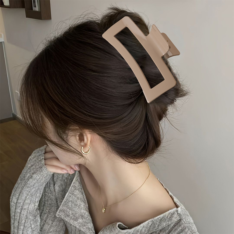 Clip rectangular de plástico para garras de cabello inyectado