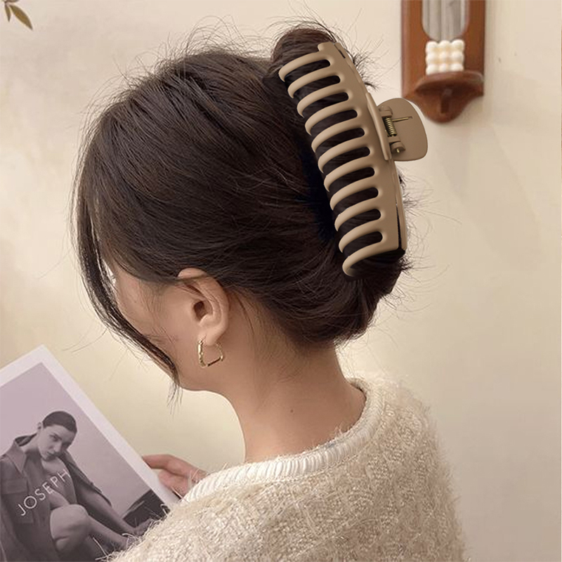 Clip para garra de cabello de plástico con inyección de quilla brillante