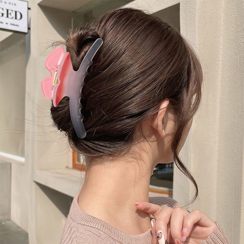 Clip de plástico para garras de cabello con inyección de mariposa larga