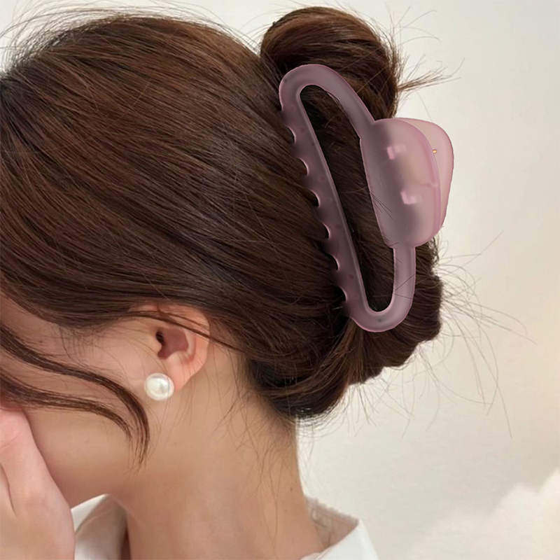 Clip para garra de cabello de plástico con inyección de Butto ovalado