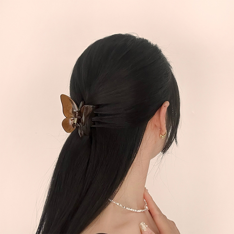 Clip de plástico para garras de cabello con inyección de mariposa