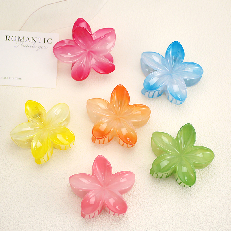 Clip para garra de cabello de plástico inyectado Plumeria