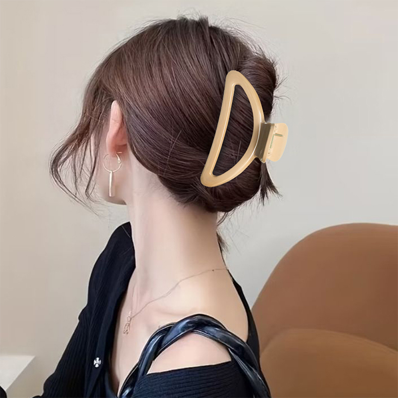 Clip para garra de cabello de plástico inyectado hueco semicircular