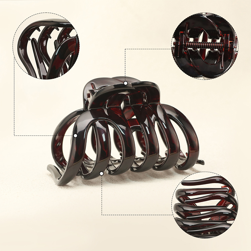 Clip para garra de cabello de plástico inyectado con calabaza