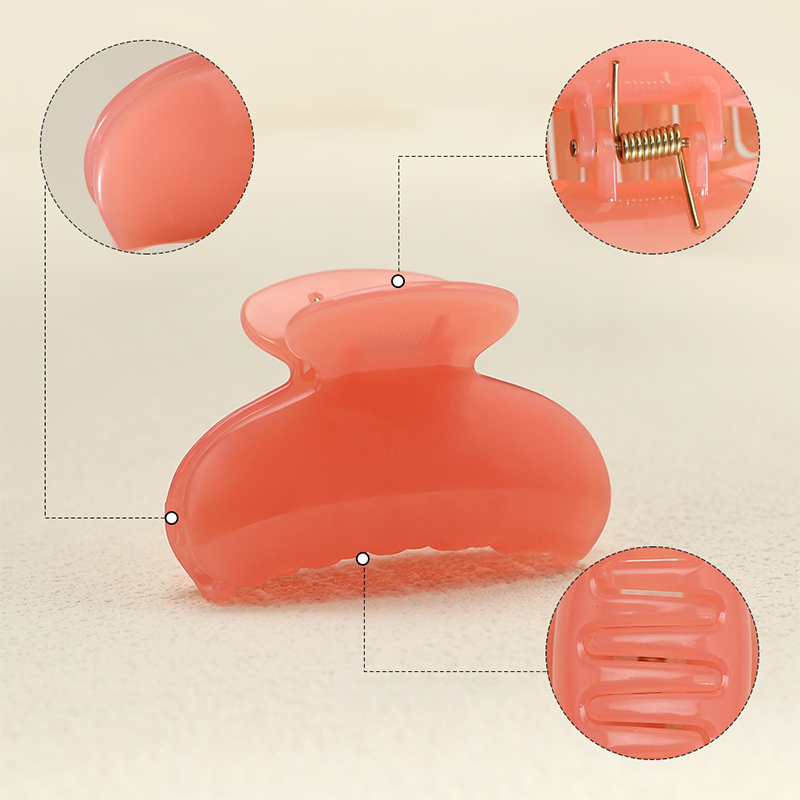 Clip para garra de cabello de plástico inyectado en forma de abanico