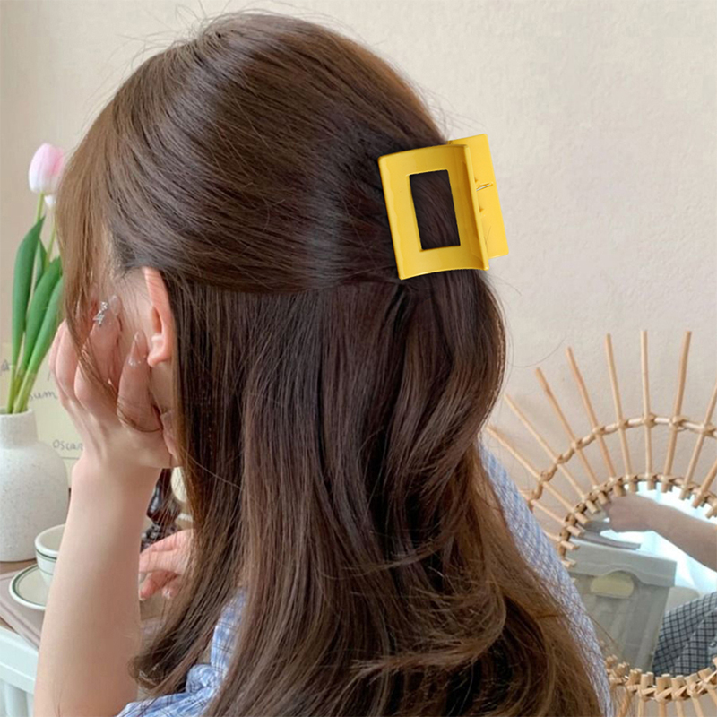Clip cuadrado de plástico para garras de cabello inyectado