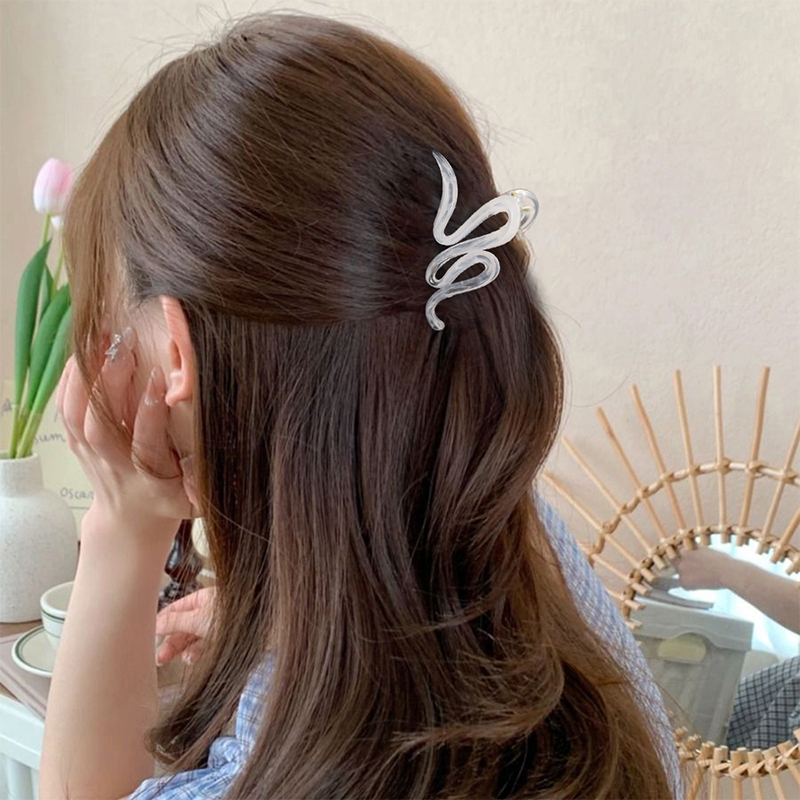 Clip para garra de cabello de plástico con inyección de goma de serpiente