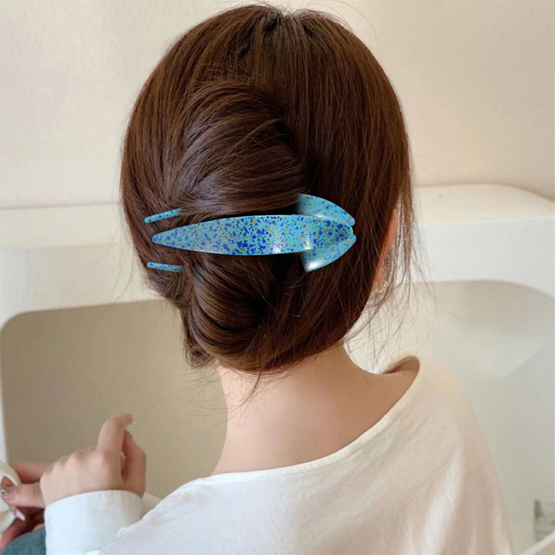 Clip de cola de milano con clip de plástico para garra de cabello inyectada