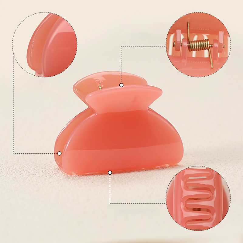 Clip para garra de cabello de plástico inyectado semicircular