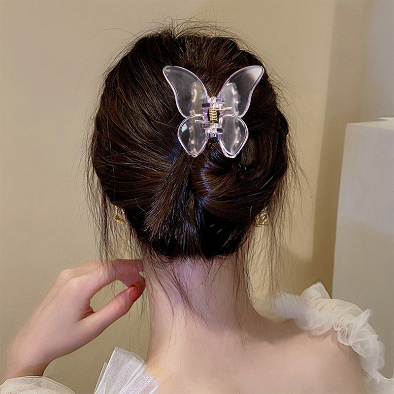 Clip de plástico para garras de cabello con inyección de mariposa
