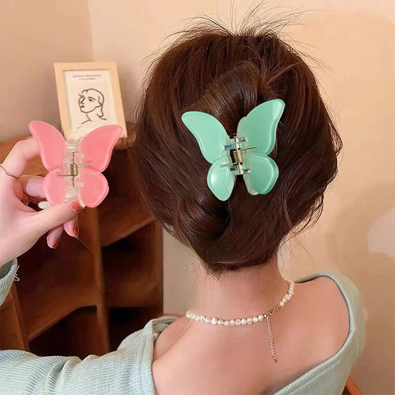 Clip de plástico para garras de cabello con inyección de mariposa