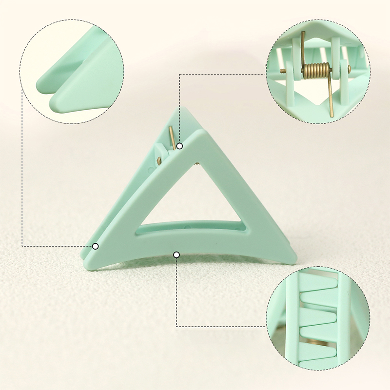 Clip de garra de cabello de plástico con inyección de borrador hueco triangular