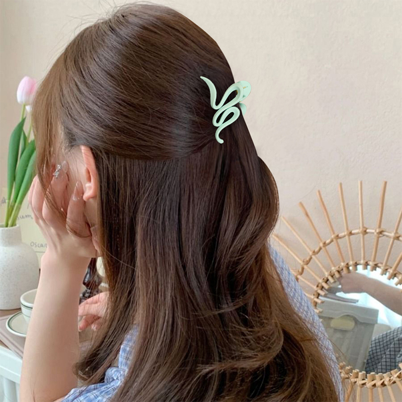 Clip para garra de cabello de plástico con inyección de goma de serpiente