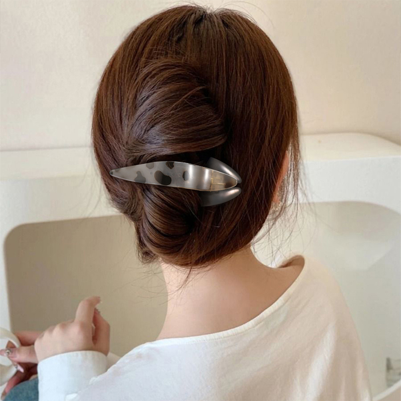 Clip de cola de milano con clip de plástico para garra de cabello inyectada