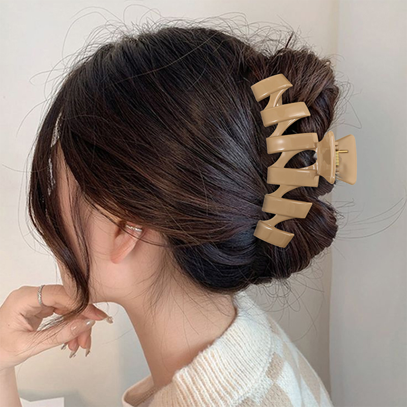 Clip para garra de cabello de plástico con inyección ondulada
