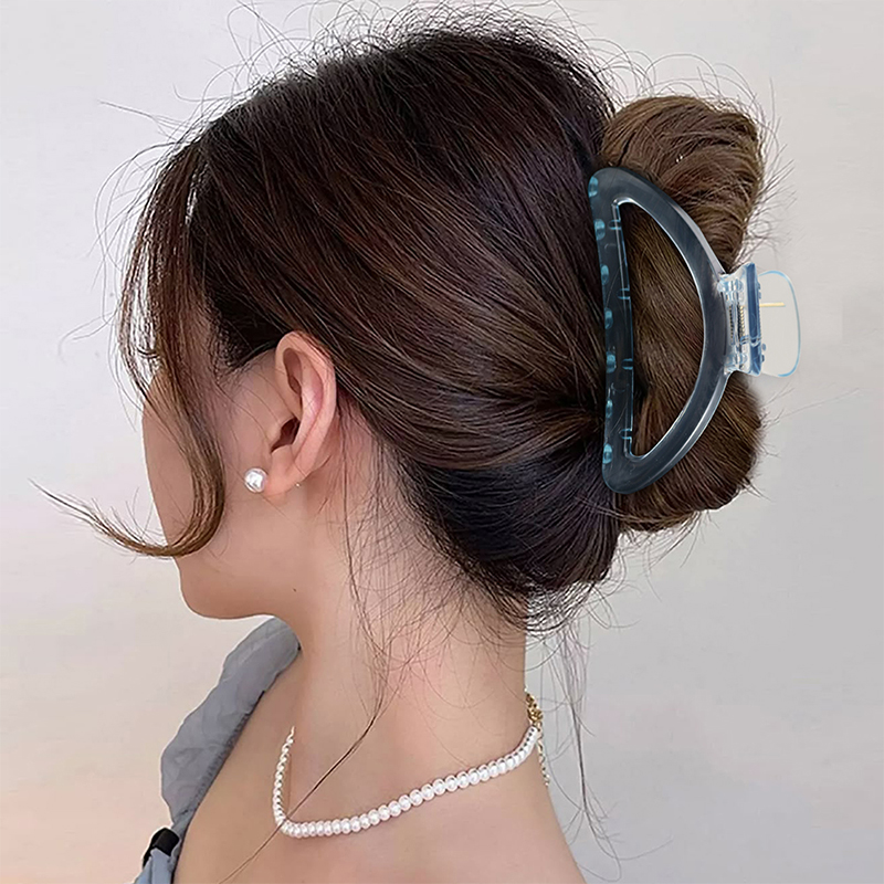Clip para garra de cabello de plástico inyectado hueco semicircular