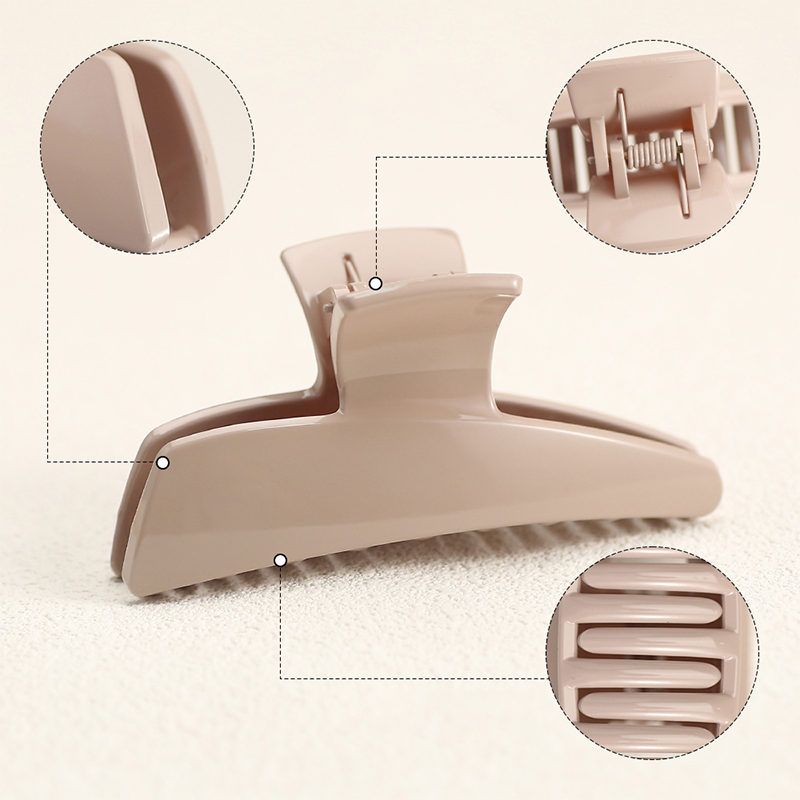 Clip de plástico para garras de cabello con inyección inclinable grande de una línea