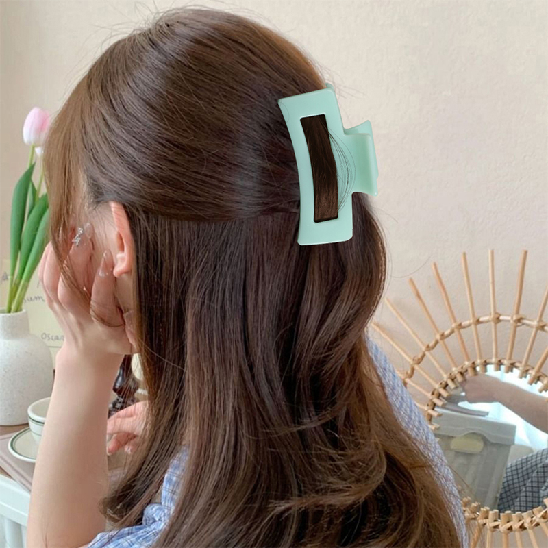 Clip para garra de cabello de plástico con inyección rectangular redondeada